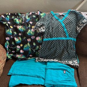 Turquoise Marching Scrub Set